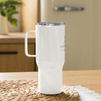 Travel mug with a handle